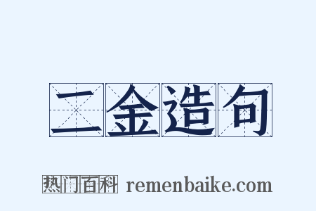 二金造句是什么意思的图片